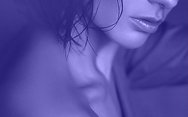 woman, purple overlay